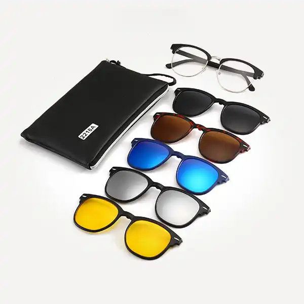 The Ultimate 5-in-1 Sunglasses: Magnetic Frames, Multiple Colors.
