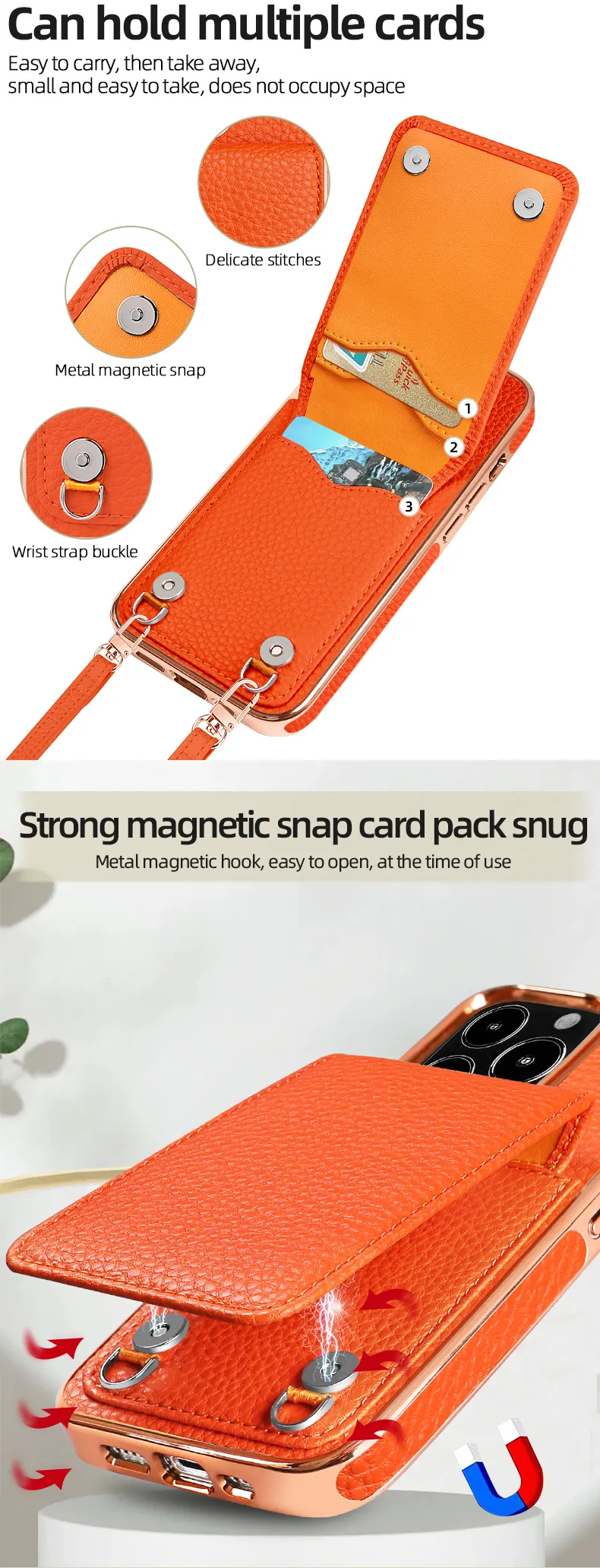 iPhone 14 Pro Max and iPhone 13 Pro Max case and wallet for women